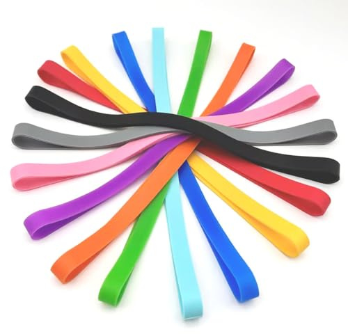 SYEYCW 20 Pcs Large Silicone Elastic Bands, Thick Elastic Bands, Colorful Rubber Bands, Elastic Rubber Wrapping Bands, for Office Supply, File Folders, Books, Art, School, Home, Cooking, Wrapping