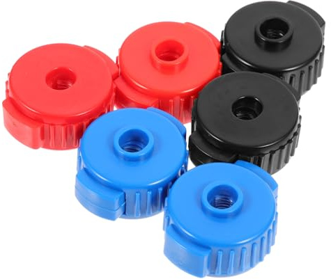OFFIGAM Kunststoff Schnellspannmuttern für 6-8mm Gewinde 6 Stück und Passgenau mit Einfachem Schnellverschluss für Schlagzeug Beckenständer
