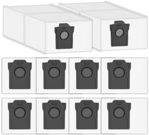 (10 Pièces) P50 Pro Ultra Sacs à Poussière De Rechange Compatibles Robots Mova P50 Pro Ultra, P10 Pro Ultra, P10 Ultra Et S20 Ultra Avec Station De Vidange Automatique, Kit d'Accessoires