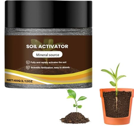 Dtaigou Activador De Suelo Para Verduras | Fertilizante para Plantas | Nutrientes 60G Fertilizante Natural para Frutas Hortalizas Plantación Jardín Flores Plantas de Interior
