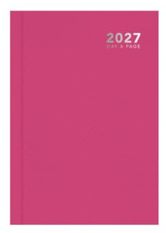 Terminplaner 2027, A6, Wochentag pro Seite, rosa Hardcover | Business Organizer, Arbeitsstudium, Home Office Schreibtisch, Meetings Planer, Zeitplan, Produktivität