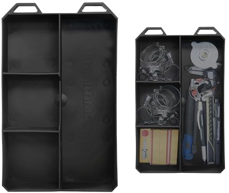 StealthMounts Quad FlexiTray | Plateaux à outils flexibles compatibles avec Milwaukee PACKOUT | Organiseur pour outils, écrous, boulons et pièces | Rangement pour atelier, garage et van | Fabriqué au