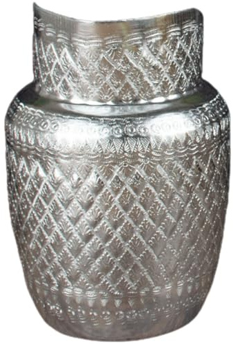 Lurrose Carafe à Eau en Métal Vintage, Grosse Capacité 1,5 L, Pichet Verseur Robuste pour Maison et Restaurant, Cruche Multifonction pour Vin, Lait, Café et Thé, Ustensile de Service