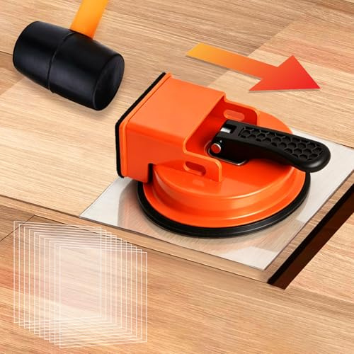 Boden Lücken Fixer Set mit 10 Klebepads – Werkzeug für Laminat & Parkett | Saugwerkzeug zum Schließen von Fugen, Boden Reparaturset für Vinyl & Fliesen, Mit wiederverwendbaren Klebepads