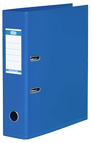 ELBA Ordner Strong-Line 8 cm breit DIN A4 doppelter Kantenschutz kobaltblau Möbelschonend - für den täglichen Gebrauch Zuhause oder im Büro