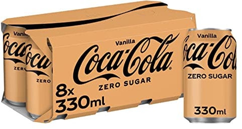 Coca-Cola Zero Sugar Vanilla 8 x 330 ml, Packaging May Vary