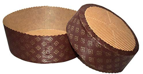 Italian cooking store Backform Panettone niedrig 500 g Papier Set mit 10 Stück