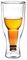 Grinscard Bierglas Pils & Alt - Doppelwandig Versunkene Bierflasche Design 330 ml - Universalglas Hausbar & Party