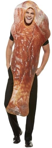 Smiffys Christmas Turkey Leg Costume, Brown with Tabard, Christmas Adult Fancy Dress, Xmas Dress Up Costumes
