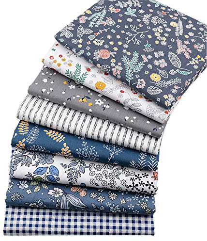 YYSZ Baumwollstoff Meterware Stoffpaket 5 Stück je 46 x 56 cm, Stoffe zum Nähen Patchwork Stoff Paket Stoffreste Nähstoffe Baumwolle Öko-Tex DIY Baumwolltuch