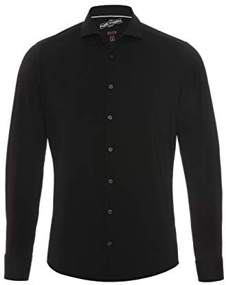 pure h. tico Pure- Functional Hemd Langarm Schwarz 40