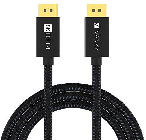IVANKY 8K DisplayPort cable 3M, DisplayPort 1.4 cable (8K @ 60Hz, 4K @ 144Hz and 4K @ 60Hz), DP cable suitable for monitor, gaming graphics card