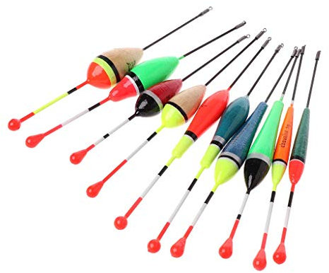 U/K 10 Teile/los Schwimmer Set Boje Bobber Angeln Licht Stick Schwimmt Schwanken Mix Größe Farbe Zubehör Hohe Qualitätlanglebig