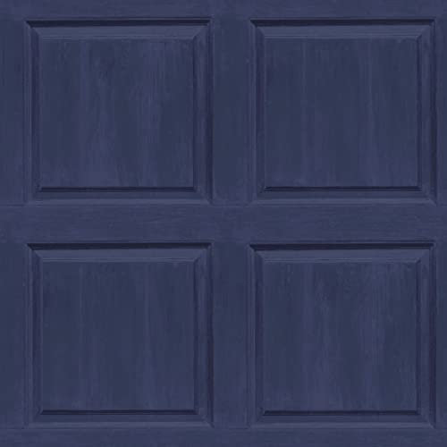 Arthouse Papier peint bleu marine délavé - Effet imitation lambris - Effet grain de bois visible - Facile à installer - À coller sur un mur ou une pièce entière - Très tendance - 909601