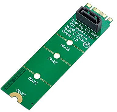 Cablecc Adaptateur d'extension pour carte mère NGFF B/M-Key M.2 vers SATA vertical 7 broches pour disque dur SSD PCBA