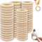 60pcs Holzring Holzringe zum Basteln Baby Holzring Hölzern für Basteln DIY Handwerk Ring Anhänger und Anschlussstück Schmuck Machen für Dekoration zu Hause(50mm&40mm)