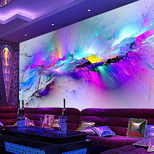 YXTSmurals Fototapete Selbstklebende 3D Effekt Farbe Graffiti Muster 3D Tapete Wandtapete Art Poster Wohnzimmer Kinderzimmer Tv Hintergrund Wanddeko Wandbilder