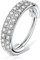 OUFER Body Piercing Helix Ohrringe 16G Knorpel Conch Helix Ohrring Ring Ring Clear CZ Scharniersegment 316L Chirurgenstahl Nasenring Tragus Daith Ohrringe Piercing-Schmuck
