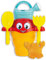 Simba 107114561 - Eimergarnitur Krebs, 6 Teile, Höhe 16cm, Durchmesser 17cm, Sandspielzeug, Sandform, Rechen, Schaufel, Gießer, Eimer, Sieb