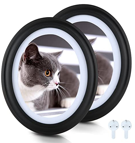SENENQU 2 Pack Black Ovals Picture Frames 8x10 Classic Oval Photos Frames with Mounting Screws and Hooks, 8 by 10 Oval Wall Picture Frame Photo Frame for Home Decor, Photos Gallery