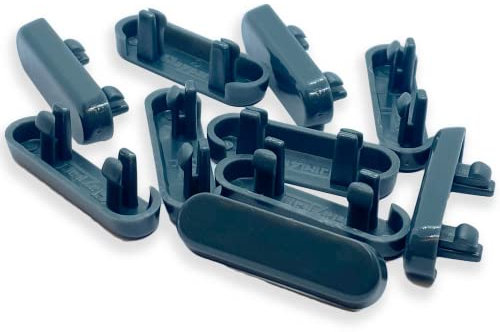 Anthracite Grey RAL7016 Upvc Replacement Drainage Caps Weep Hole Drainage Covers uPVC Double Glazing Caps (Moudlings) - 10 Pack