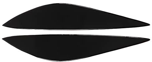 Akozon Frontlicht Augenbraue, Frontscheinwerfer-Augenbraue Glänzender Schwarzer Rand aus Weichem Kunststoff Ersatz für W204 Pre-Facelift 2008-2011