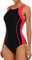 Attraco Damen Sport Badeanzug Racerback Bademode Einteiler Bauchweg Badeanzüge Sexy Push Up Swimsuit Strandmode Sommer Rot L