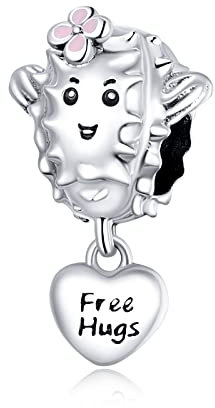 NINGAN Pulsera de plata esterlina con cuentas El encanto del cactus es compatible con la pulsera de la mujer