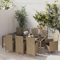 Tidyard 11-TLG. Polyrattan Gartenmöbel Set Sitzgruppe Balkonmöbel Set Garten-Essgruppe mit Kissen Gartenset Rattanmöbel Gartengarnitur Balkongarnitur Gartentisch & 10 Gartenstuhl Poly Rattan Beige
