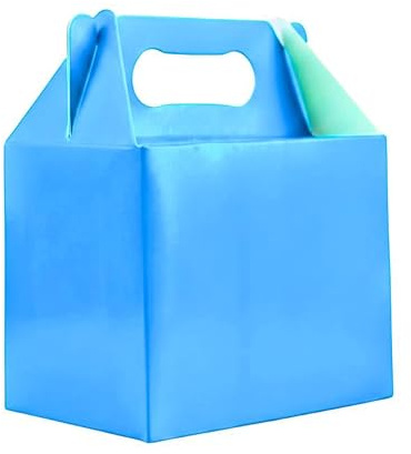 SHATCHI 20Pcs Sky Blue Party Food Lunch Boxes Takeaway Containers 14x12x10 cm - Meal Treat, Candy, Cookie, Toys, Cake Packing for Kids Birthday, Wedding, Catering Events, Picnics Party Bags