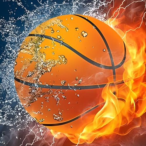 DAERLE 5D Diamond Painting Basketball, Diamant Painting Bilder Spielball, Diamond Art Erwachsene Full DIY Diamant Kunst Malerei Stickerei Set Kreuzstich Bilder Home Wand Dekor 30x30cm