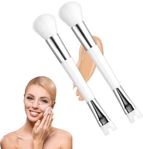 2pcs Pinceau Contour du Nez, Pinceau de Maquillage en Forme de U Pinceau Contouring Nez à Double Extrémité Brosse Contour Nez pour Sculpter et Définir le Contour du Nez Joues et Os