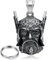 CUSTOMprivé Campanello per moto guardian bell portafortuna motociclista portachiavi Odin vichingo celtico germanico Wotan, consegnato in confezione regalo in velluto