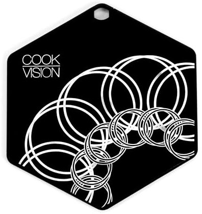 cookvision Magnetischer Silikonuntersetzer, ø ca. 16 cm, Schutz vor Kratzern und Hitze (Schwarz)
