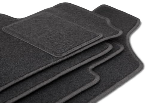 Wielganizator Automatte – Passend für Opel Tigra B TwinTop, Cabrio 2003-2008 – Velours – Autozubehör - Auto Fußmatten – Fußmatte Auto – 2-teilig - Graphit