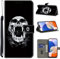 TUOLISG Handyhülle für Samsung Galaxy A34 5G Hülle,PU Lederhülle Klappbar Flip Case Tasche Magnet Kartenfach Standfunktion Schutzhülle für A34 5G -Schädel