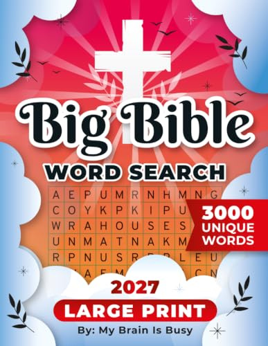 BIG Bible Word Search Books for Adults Large Print: Word Find Puzzles for Seniors with 3000 Unique Words