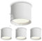 KYOTECH LED Aufbauspots IP44 - Ø84*65mm Deckenspots Weiß Matt - 6W 550LM GX53 LED Aufbaustrahler - Aluminium 3000K Warmweiß Aufputz 230v Aufbauleuchte Deckenlampe für Bad Badezimmer 4 Stück