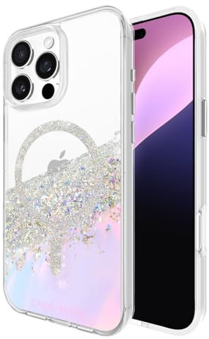 Case-Mate iPhone 16 Pro Max Case [Compatible with MagSafe] - Sparkly Holographic Phone Case with 12ft Drop Protection - Premium Magnetic Cover for iPhone 16 Pro Max - Karat Iridescent
