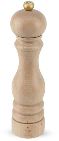 Dekomiro Peugeot Salzmühle Paris u‘Select 18 cm Natur I Hochwertige Salzmühle manuell aus naturbelassenem Buchenholz I Patentierte Einstellung des Mahlgrades I Küchenzubehör …