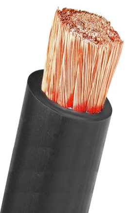 2 Meter Elektrokabel 10mm² - 120mm², Elektrischer Draht Flexibles, RV Kupferkabel, Draht(Schwarz,10mm²)