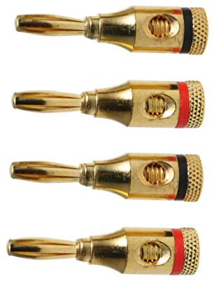 Artibetter 8stücke Vergoldete Lautsprecherkabel Bananenstecker Robuste Audio-verbindung Für Heimkino Und Musikanlagen Kompatibel Mit Kabeln Stapelbar Und Langlebig