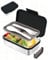 Bugucat Kinder Brotdose Edelstahl Lunchbox 900ML,Auslaufsicher Lunchbox Kinder Brotdose mit Trennwänd,Brotdosen Bento Box für Mädchen, snackbox Frühstücksbox Kindergarten für Kindergarten Schwarz