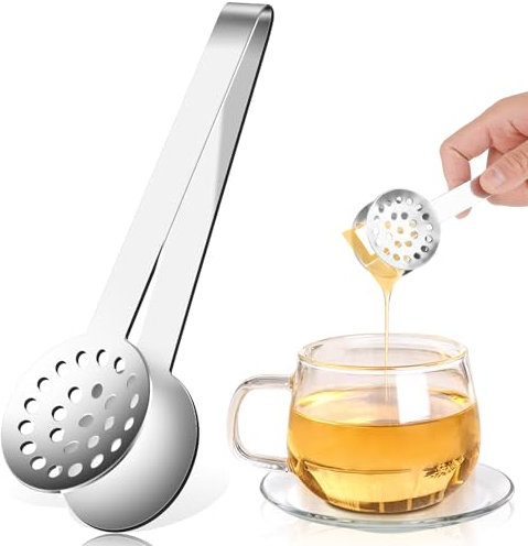 Metal Tea Bag Squeezer, Stainless Steel Teabag Squeezer Tool, Tea Bag Tongs for Gripping Loosing Ice Sugar Lemon Slice