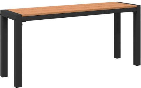 vidaXL Gartenbank 100 cm Stahl und WPC Braun und Schwarz