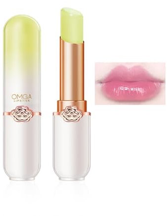 Qwesure Xixi Magic Farbwechselnder Lippenstift mit Temperaturwechsel - 24 Stunden Langzeit-Haltbarkeit, Nicht Verblassend & Pflegend, Color Change Lippenstift (01Avocado)