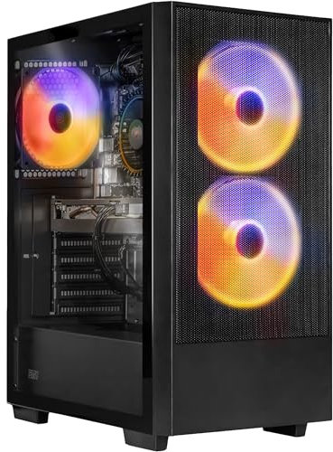 SMX® Battlestation M3A Gaming-PC Desktop | Intel Core i5-12400F | GeForce RTX 4060 | 32 GB RAM DDR4 3200 MHz | 1TB SSD M.2 | ARGB-LED-Beleuchtung | Ohne System