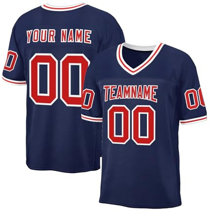 Personalisierte American Football Spiel Trikots mit Name Nummer Personalisierte Jersey T-Shirt für Kinder Erwachsene