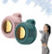 XIBHDN Portable Silent Mini Bladeless Fan Clip On, Portable silent mini bladeless electric fan, 3 Speeds Hands-Free Neck Fans Hanging Waist Clip Bladeless Fans for Girlfriend Summer Gift (Green+Pink)