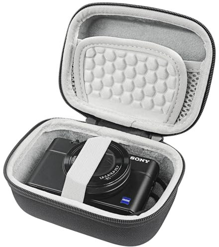 WERICO Hard Travel Protective Case for Canon PowerShot G7 X Mark II/G7X Mark III Digital 4K Vlogging Camera, Point and Shoot 4K Video Camera Bag, Zip Mesh Bag Fits USB Cable, Batte